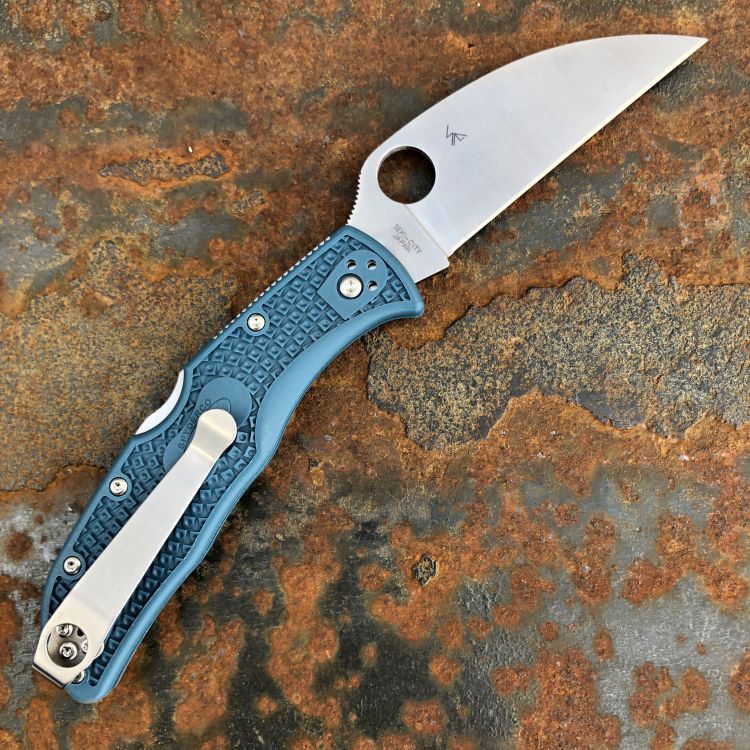 Spyderco Endela Blue FRN K390 Wharncliffe Folding Knife